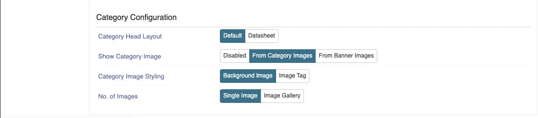 Category Configurations